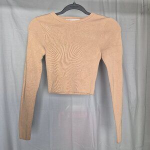 Sexy Zara Gold Long Sleeved Women's Top Size Small